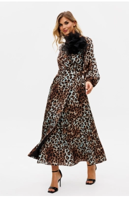 Платье EOLA 2750 изумруд леопард   Платье EOLA 2750 изумруд леопард