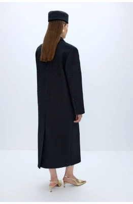 Пальто PiRS 5657 черный  Пальто PiRS 5657 черный