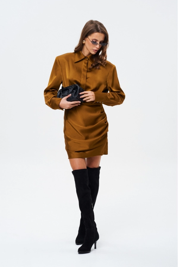 Платье ShamSham 1020 горчичный Платье ShamSham 1020 горчичный