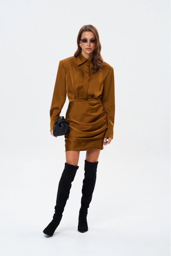 Платье ShamSham 1020 горчичный Платье ShamSham 1020 горчичный