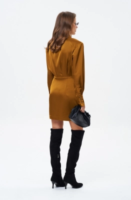 Платье ShamSham 1020 горчичный  Платье ShamSham 1020 горчичный