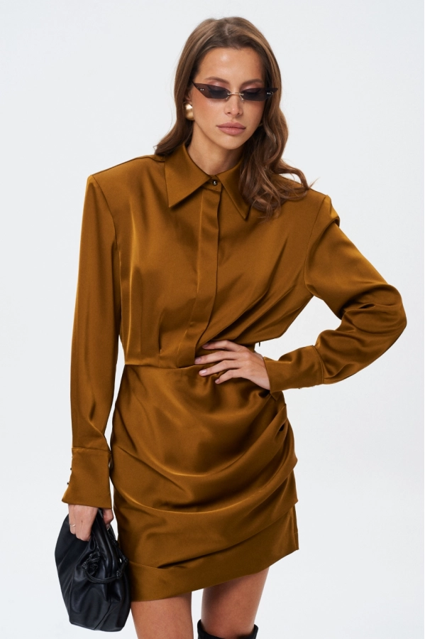 Платье ShamSham 1020 горчичный Платье ShamSham 1020 горчичный