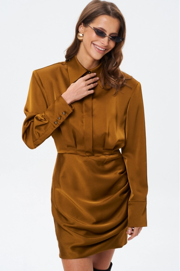 Платье ShamSham 1020 горчичный Платье ShamSham 1020 горчичный