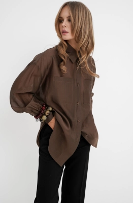 Рубашка PiRS 5763 коричневый 