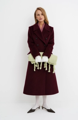 Пальто PiRS 5780 бургунди  Пальто PiRS 5780 бургунди