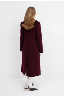 Пальто PiRS 5780 бургунди  Пальто PiRS 5780 бургунди