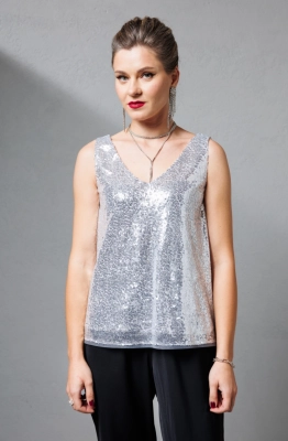 Блуза КО-КО 4.27 серебро 