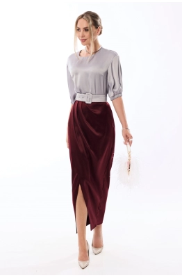 Комплект Golden Valley 6588 серо-бордовый 