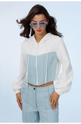 Джемпер Buter 3019 молочно-голубой  Джемпер Buter 3019 молочно-голубой