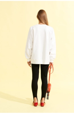 Свитшот ELLETTO LIFE 3819 белый   Свитшот ELLETTO LIFE 3819 белый