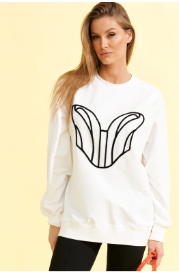 Свитшот ELLETTO LIFE 3819 белый   Свитшот ELLETTO LIFE 3819 белый