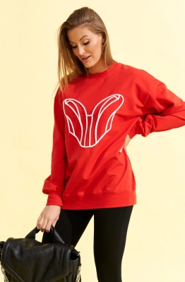 Свитшот ELLETTO LIFE 3819 красный  Свитшот ELLETTO LIFE 3819 красный