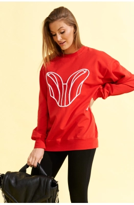 Свитшот ELLETTO LIFE 3819 красный 