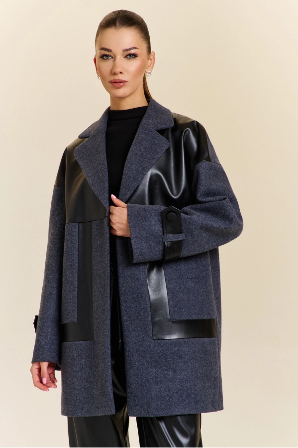 Тренч DiLiaFashion 0921 серый Тренч DiLiaFashion 0921 серый