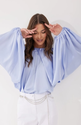 Блуза Lyushe 4040 голубой Блуза Lyushe 4040 голубой