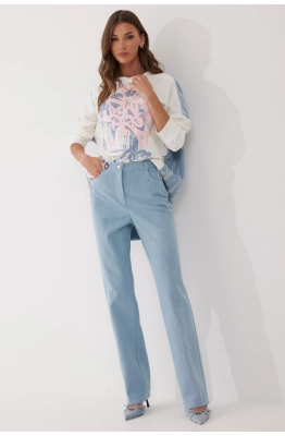 Брюки Lyushe 4055 голубой  Брюки Lyushe 4055 голубой