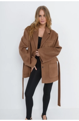 Пальто PiRS 5790 бежевый  Пальто PiRS 5790 бежевый