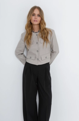 Жакет PiRS 5815 серо-бежевый 