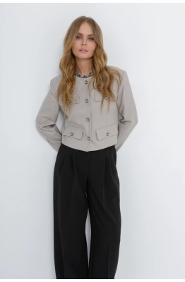 Жакет PiRS 5815 серо-бежевый 