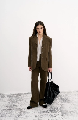 Жакет THE VERY 2421 оливково-коричневый 