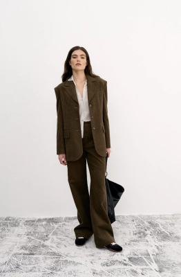 Жакет THE VERY 2421 оливково-коричневый 