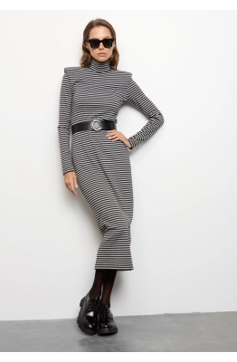 Платье DEVITA 1011-1 черно-серый 