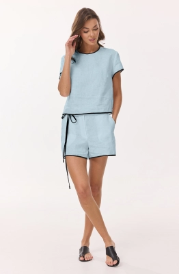 Блуза Buter 3045 голубой  Блуза Buter 3045 голубой