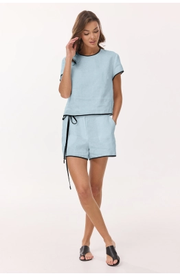 Блуза Buter 3045 голубой  Блуза Buter 3045 голубой