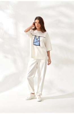 Брюки ELLETTO LIFE 2331 молочный 