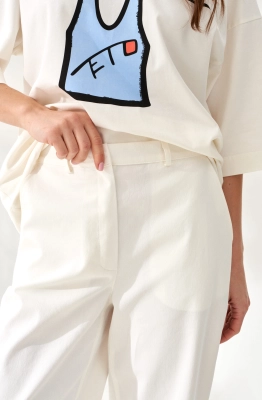 Брюки ELLETTO LIFE 2331 молочный  Брюки ELLETTO LIFE 2331 молочный