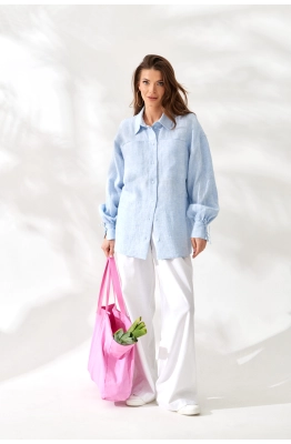 Блуза ELLETTO LIFE 3849 голубой  Блуза ELLETTO LIFE 3849 голубой