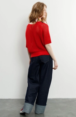 Джемпер RomGil РВ0210-ХЛ4 красный Джемпер RomGil РВ0210-ХЛ4 красный