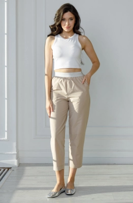 Брюки RomGil РТ0016-ХЛ4 бежевый  Брюки RomGil РТ0016-ХЛ4 бежевый
