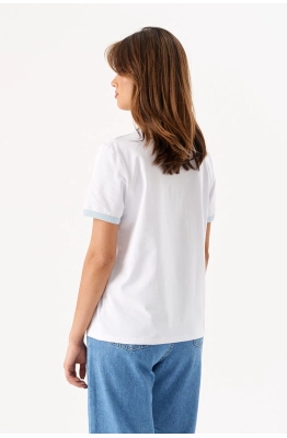 Джемпер RomGil РП0056-ХЛ4 бело-голубой Джемпер RomGil РП0056-ХЛ4 бело-голубой