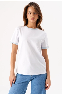 Джемпер RomGil РП0056-ХЛ4  бело-голубой 