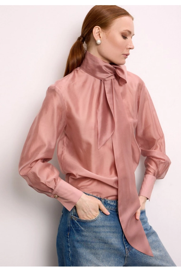 Блуза DEVITA 6028-1 пудра Блуза DEVITA 6028-1 пудра