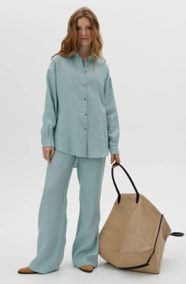 Брюки RomGil РТ0077-ЛЕ4 бирюзовый  Брюки RomGil РТ0077-ЛЕ4 бирюзовый