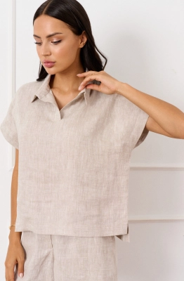 Блуза RomGil РТ0084-ЛЕ4 бежевый 