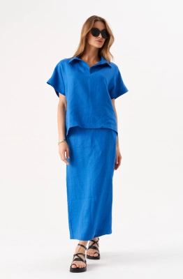 Блуза RomGil РТ0084-ЛЕ4 синий Блуза RomGil РТ0084-ЛЕ4 синий