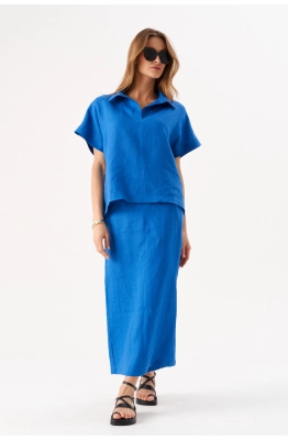 Блуза RomGil РТ0084-ЛЕ4 синий Блуза RomGil РТ0084-ЛЕ4 синий