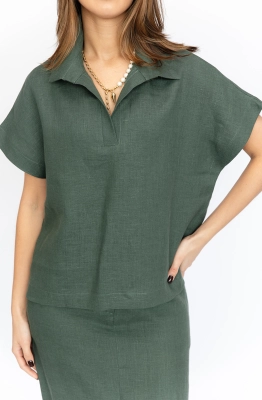 Блуза RomGil РТ0084-ЛЕ4 темно-зеленый Блуза RomGil РТ0084-ЛЕ4 темно-зеленый