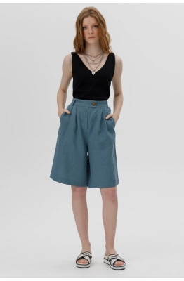 Шорты RomGil РТ0089-ЛЕ4 стальной голубой 