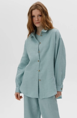 Блуза RomGil РТ0095-ЛЕ4 бирюзовый 