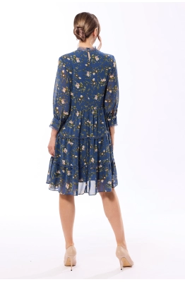 Платье Golden Valley 4881-1 голубой  Платье Golden Valley 4881-1 голубой