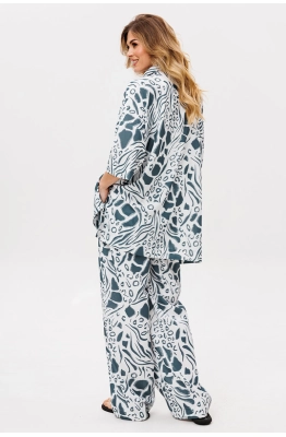 Комплект EOLA 2858 молочный с синим  Комплект EOLA 2858 молочный с синим