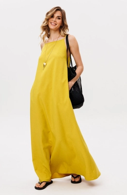 Сарафан EOLA 2871 горчица  Сарафан EOLA 2871 горчица