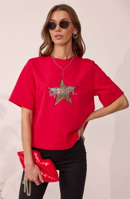 Джемпер Lyushe 4114 красный   Джемпер Lyushe 4114 красный