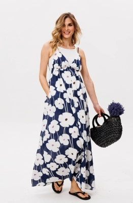 Сарафан EOLA 2860.1 синий с принтом  Сарафан EOLA 2860.1 синий с принтом