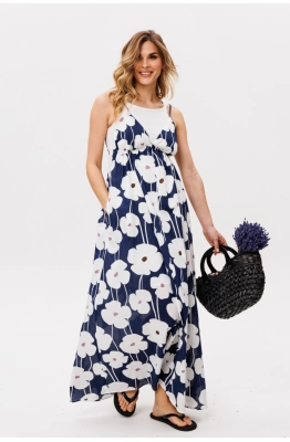 Сарафан EOLA 2860.1 синий с принтом 