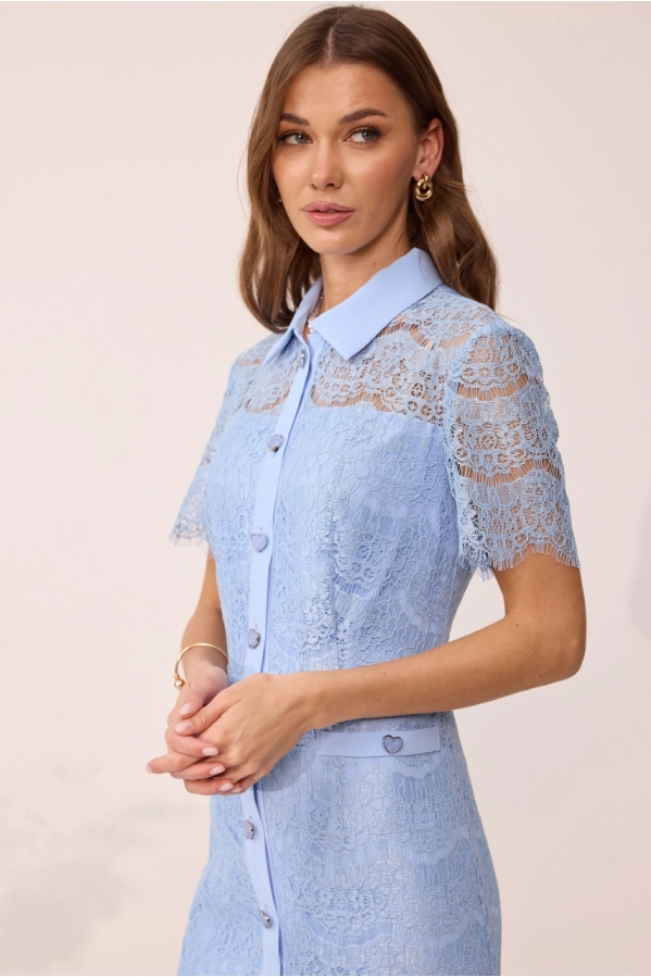 Платье Lyushe 4107 голубой Платье Lyushe 4107 голубой